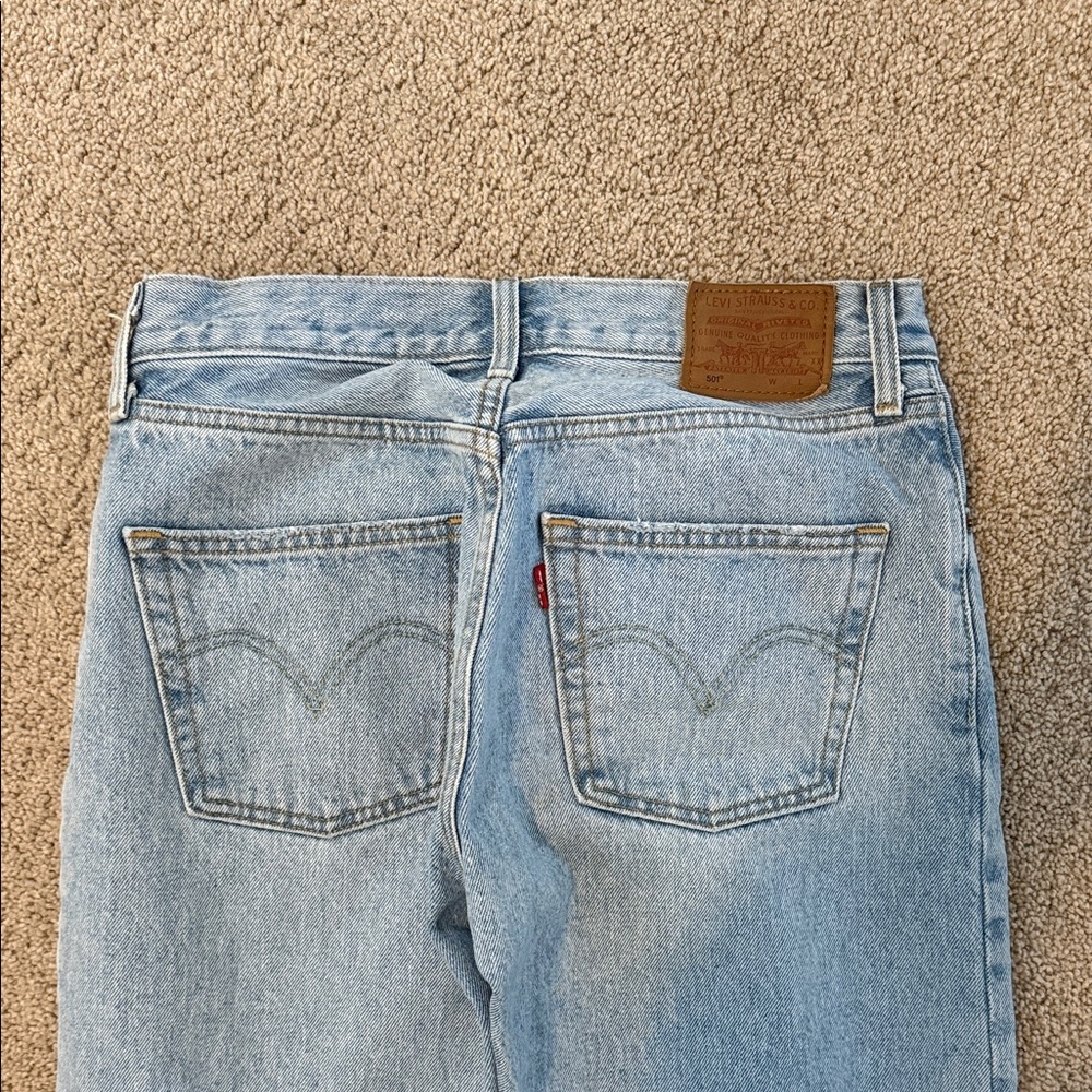Levi's Light Blue High Rise wide leg womens jeans